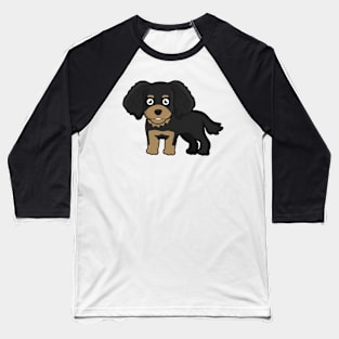 Kawaii Black Tan Cavalier King Charles Spaniel Baseball T-Shirt